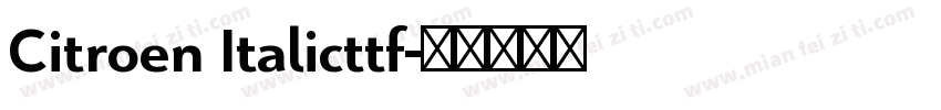 Citroen Italicttf字体转换